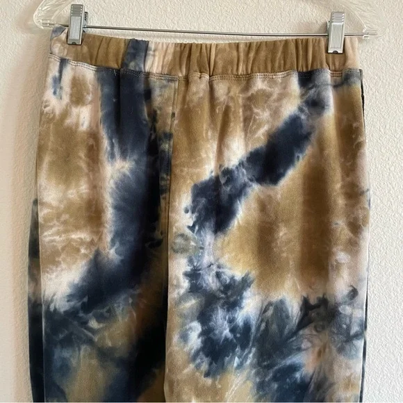 BLANKNYC Hand Dyed Bleached Pull-on Joggers Tan & Navy Sz Medium - Picture 11 of 14